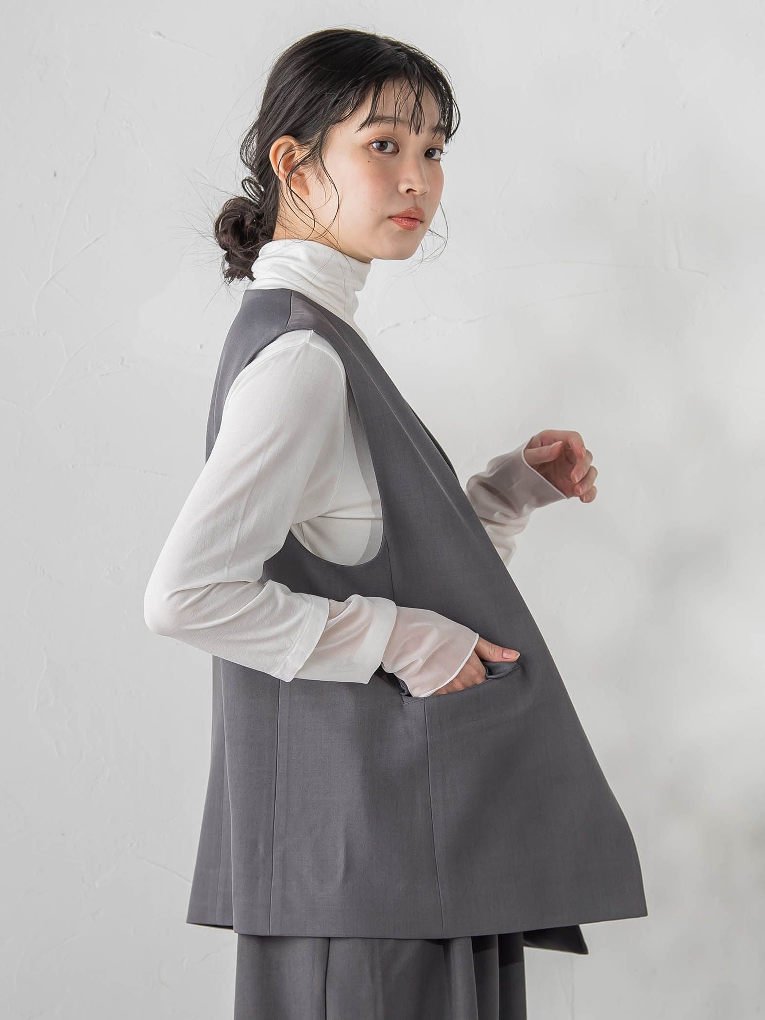 ストレッチツイルジレ≪手洗い可能≫