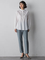 ネックフリルブラウス