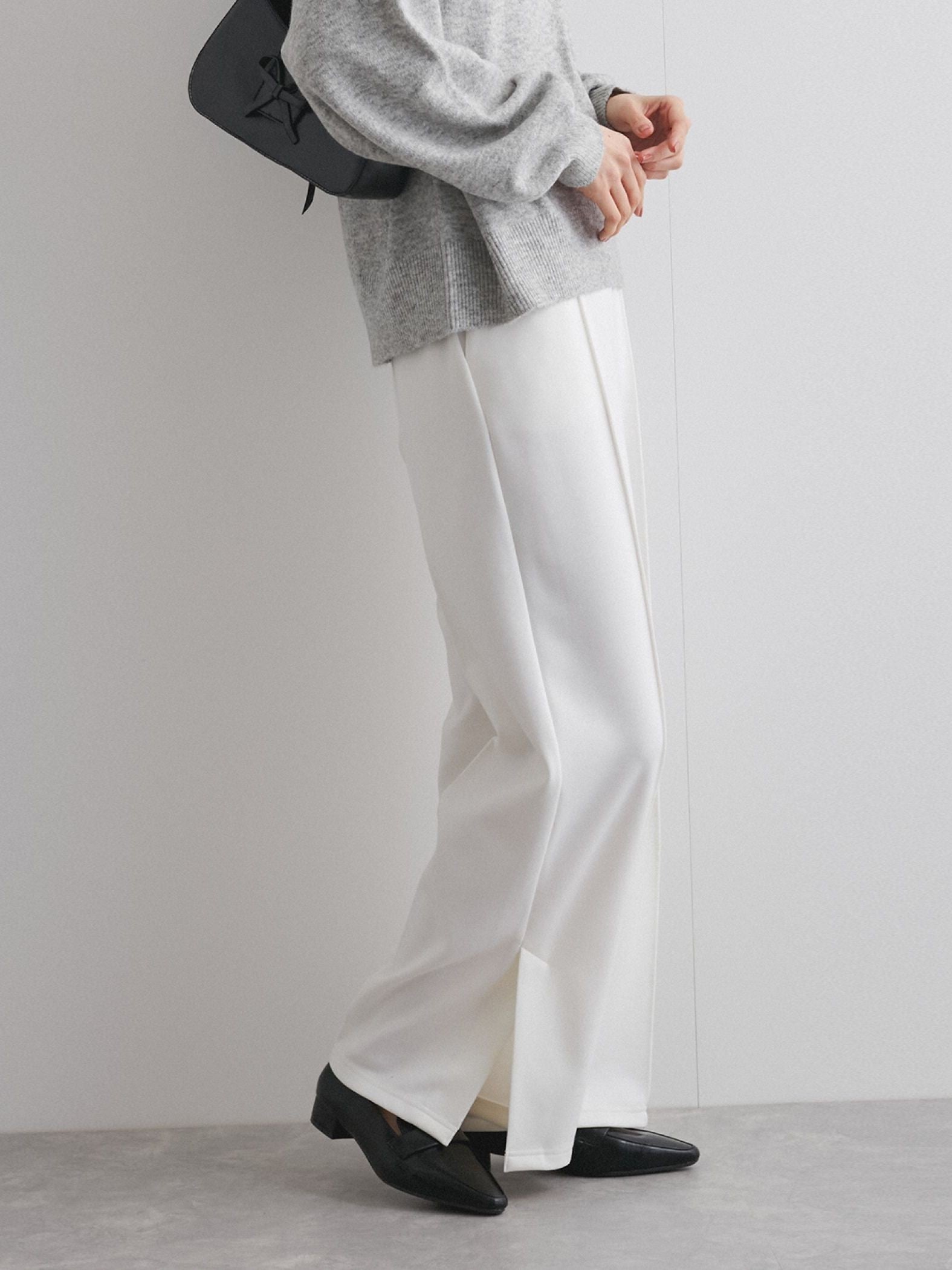 ポンチサイドスリットワイドパンツ≪セットアップ対応/手洗い可能≫