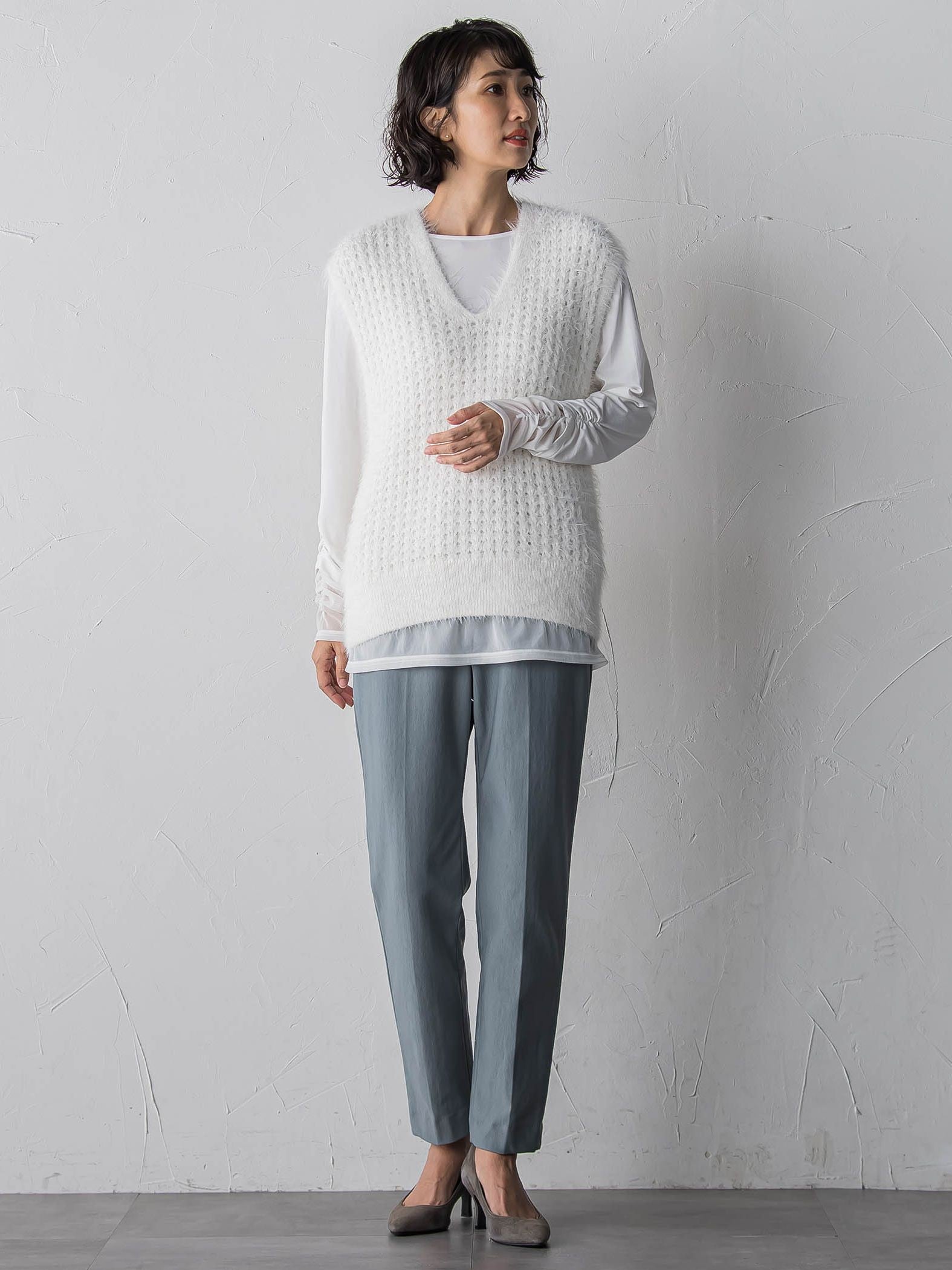 【WEB限定/大きいサイズ】”重ねるだけで格上げ”レイヤードインナー