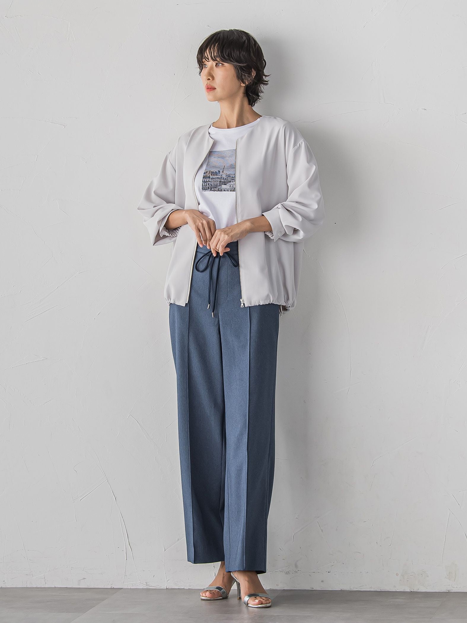 【WEB限定】“まるでデニム見え”ワイドパンツ