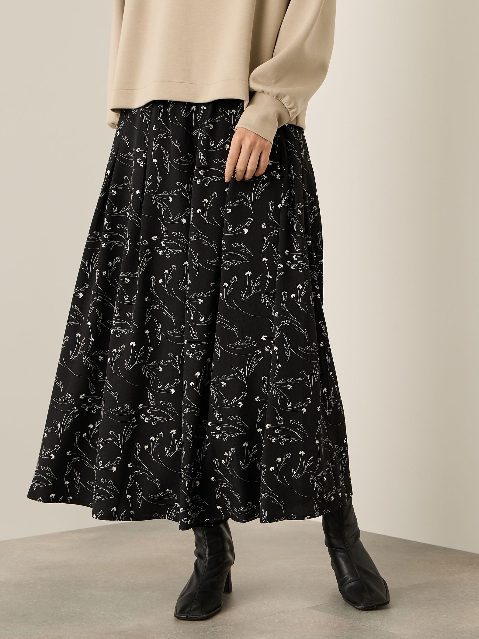 アートフラワースカートライクパンツ≪手洗い可能≫