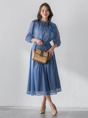 オーガンジーデニムスカート