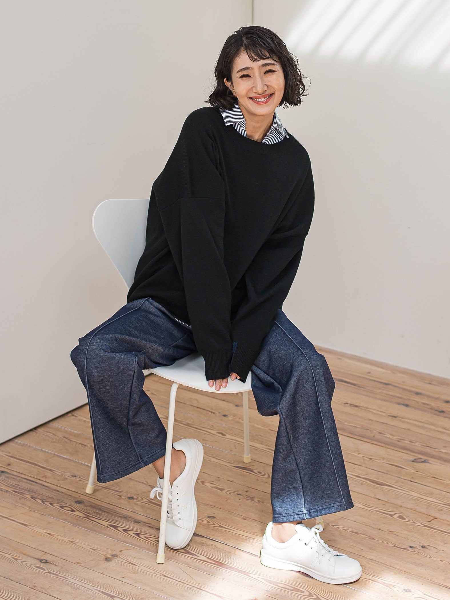 【WEB限定】”3コーデが叶う2点セット”ニット×シャツ≪手洗い可能≫