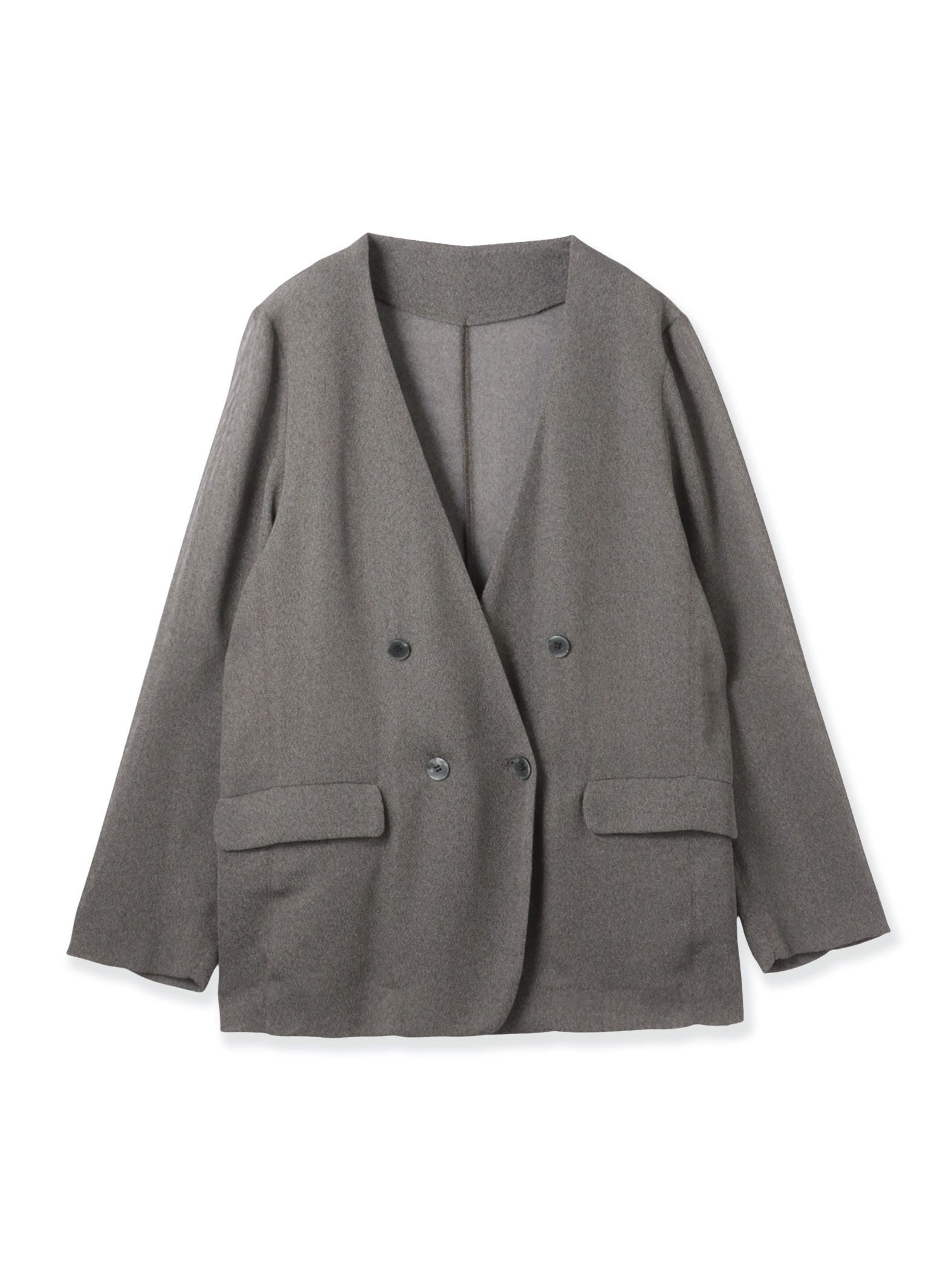 グリッディメッシュノーカラージャケット