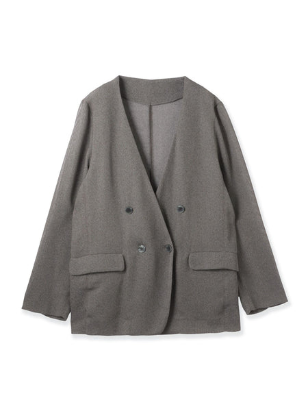 グリッディメッシュノーカラージャケット