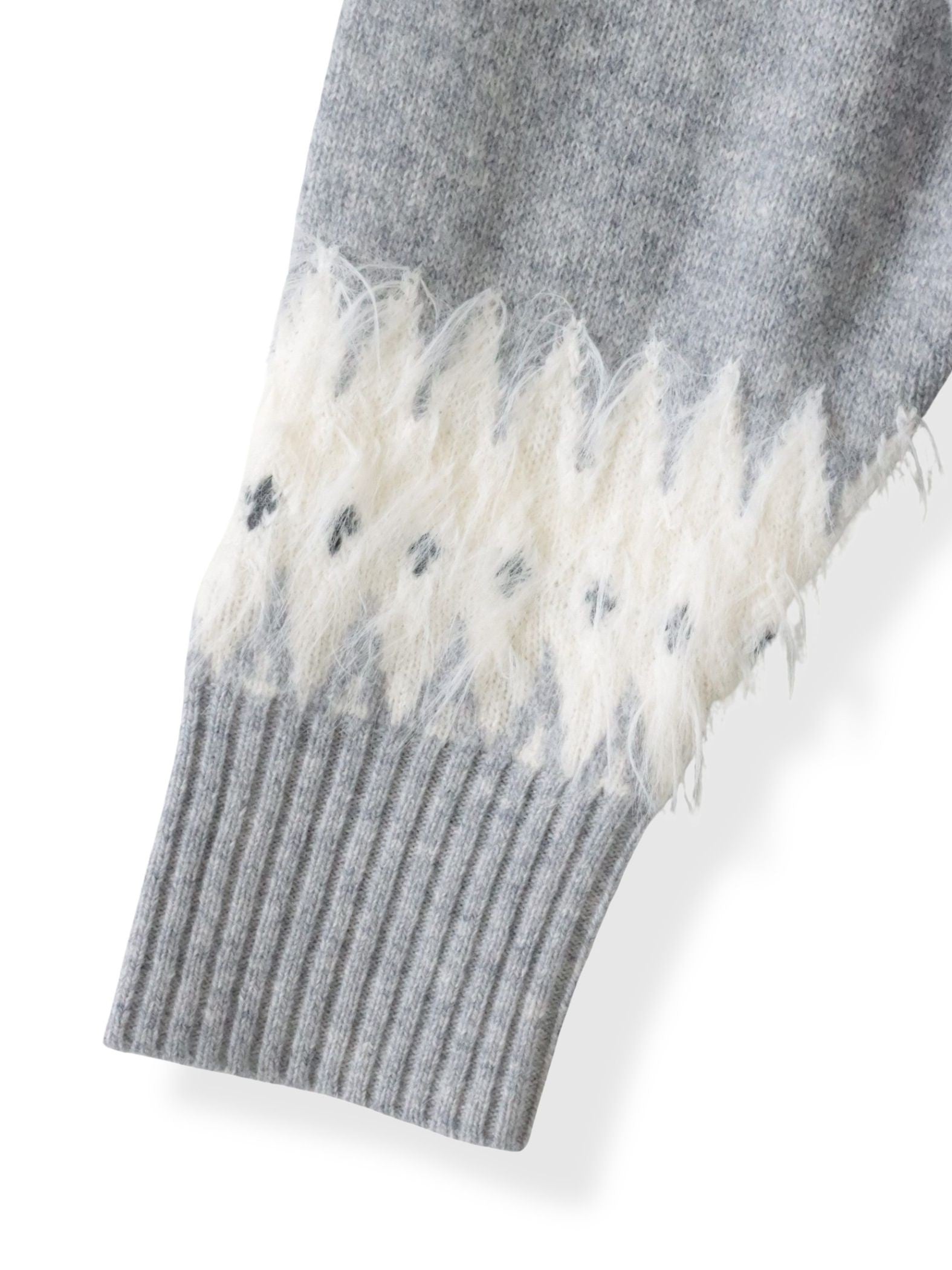 【大きいサイズ】フェアアイル柄ニット