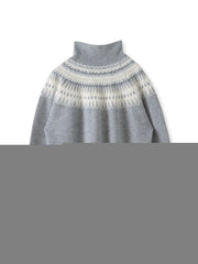 【大きいサイズ】フェアアイル柄ニット