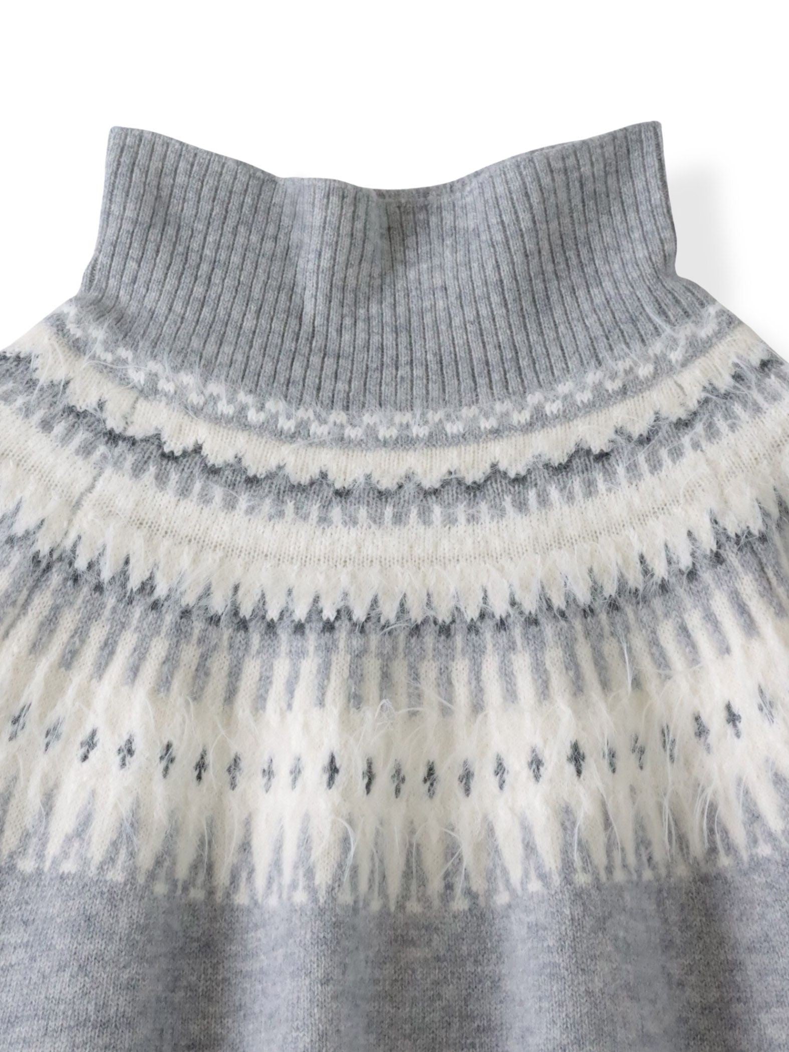 【大きいサイズ】フェアアイル柄ニット