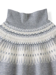 【大きいサイズ】フェアアイル柄ニット