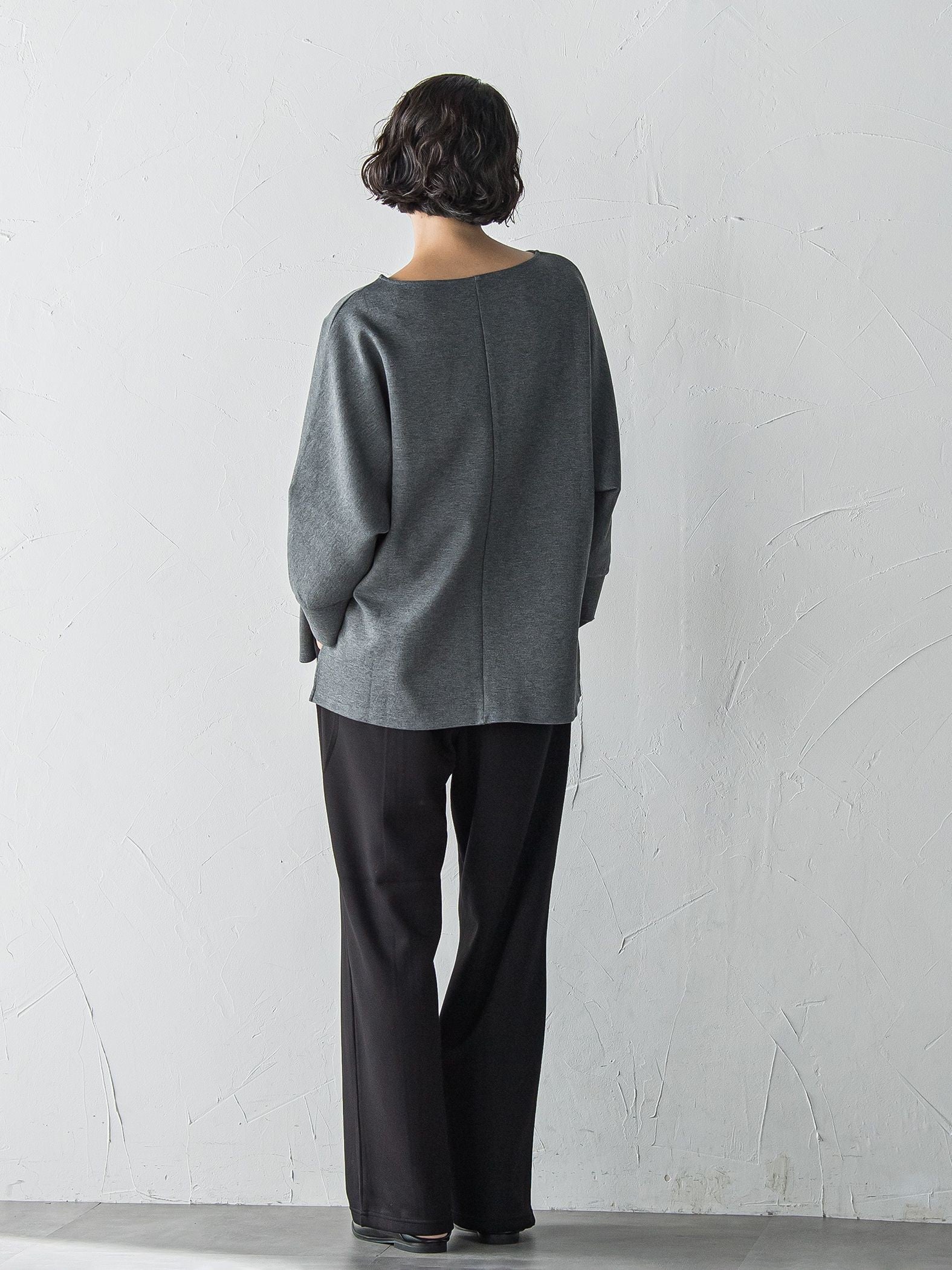 【WEB限定】”もっちり素材”ダンボールワイドパンツ≪手洗い可能≫