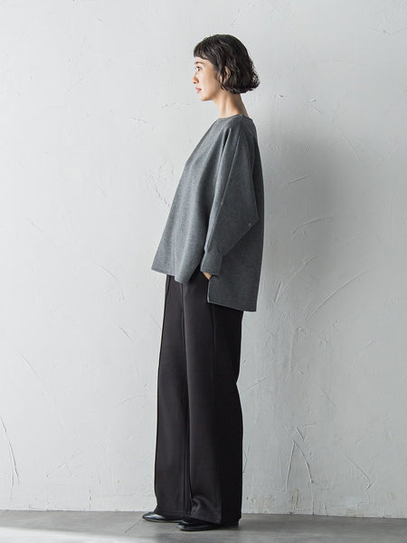 【WEB限定】”もっちり素材”ダンボールワイドパンツ≪手洗い可能≫