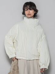 【WEB限定】中綿ボリュームショートブルゾン≪手洗い可能≫