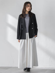 シャンブレーイージーキュロットパンツ≪手洗い可能≫