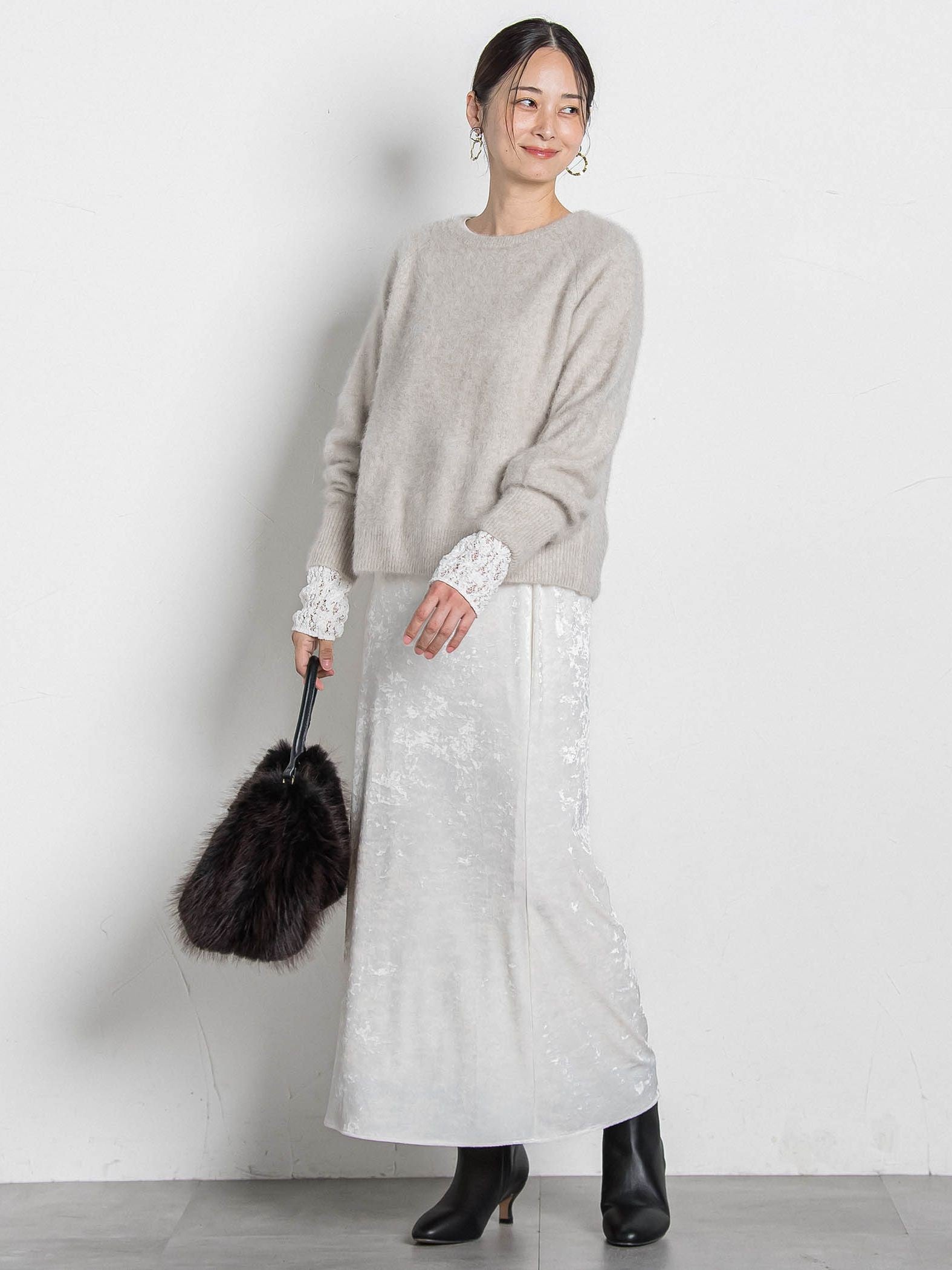 スノーベロアクラッシュスカート