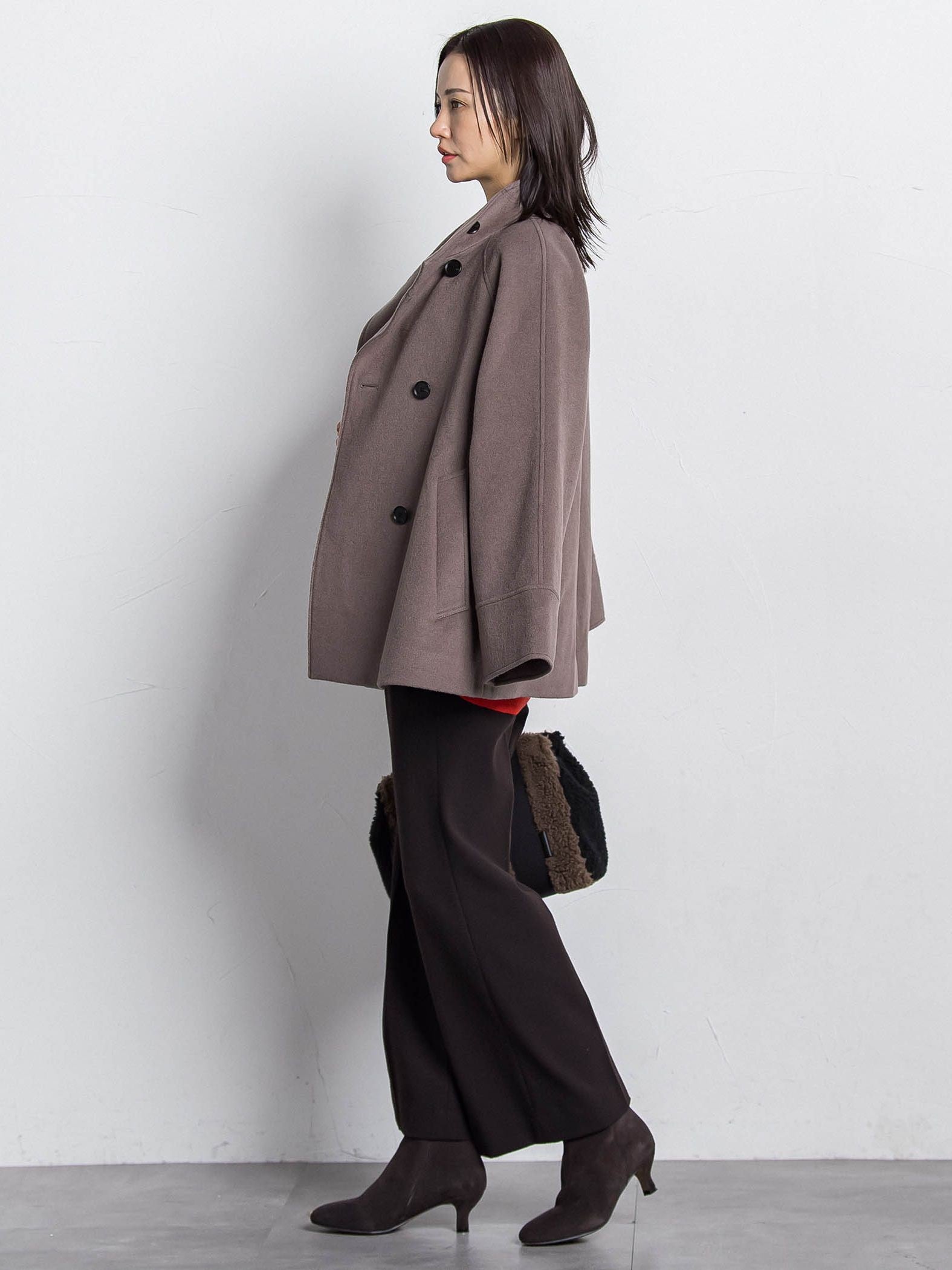 プレミアムウールカシミヤショートコート