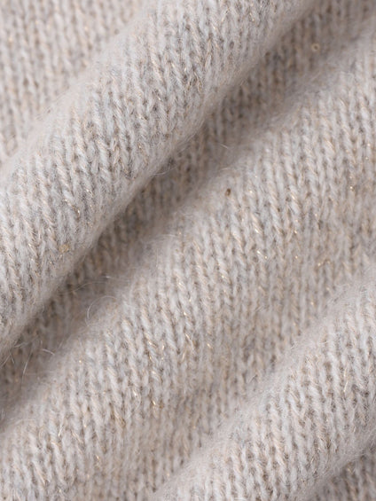 スパンコールラメVネックニット≪洗える≫