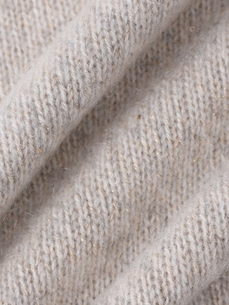 スパンコールラメVネックニット≪洗える≫