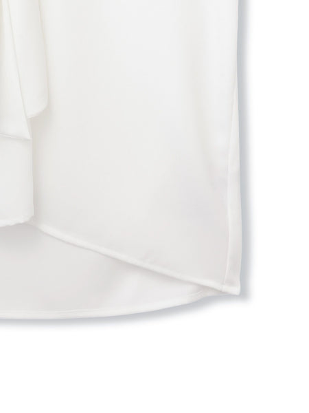 ベネシャンVネックフリルボウタイブラウス