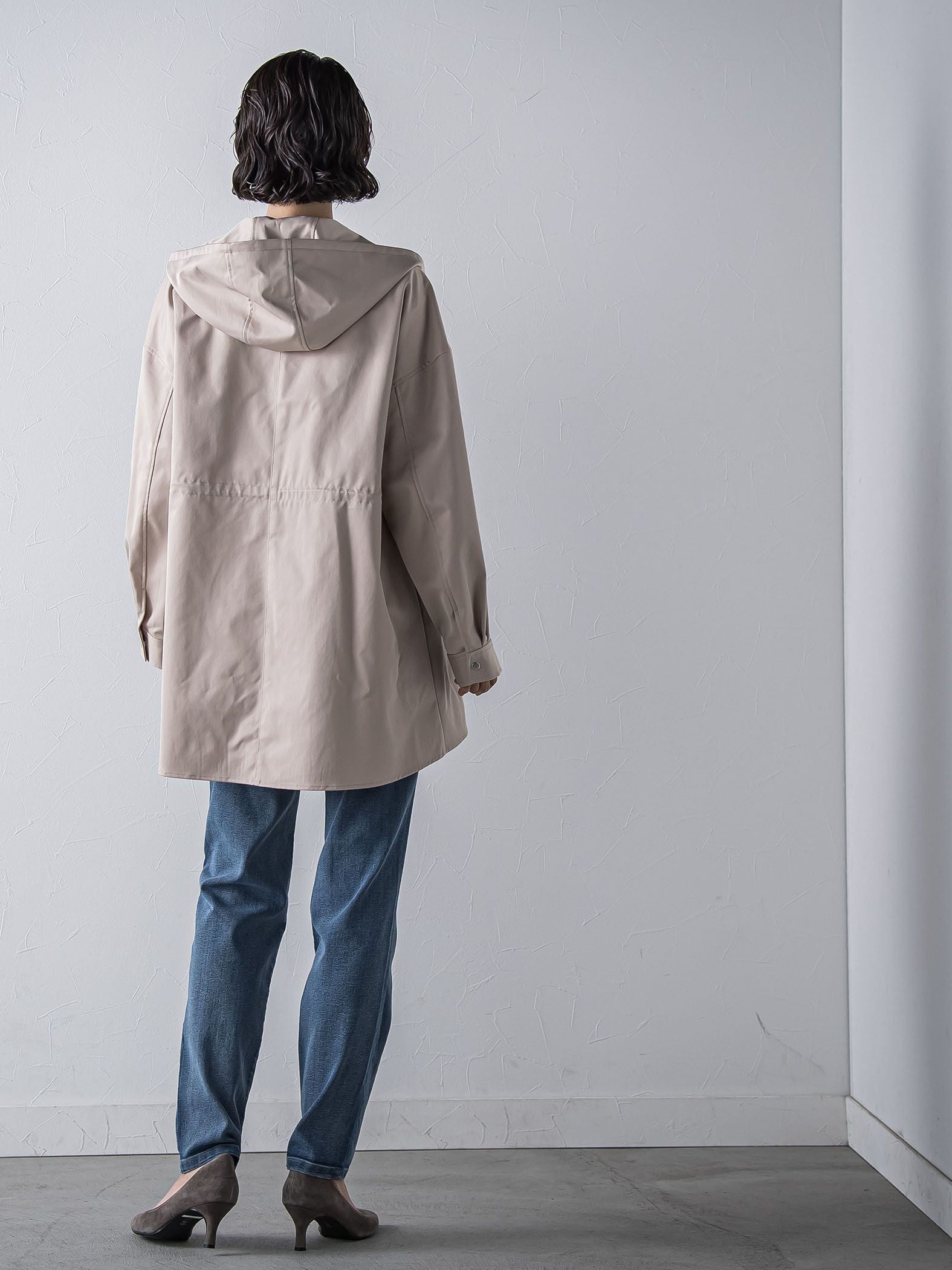 【大きいサイズ】”シルエットの変化が楽しめる”ストレッチマウンテンパーカー