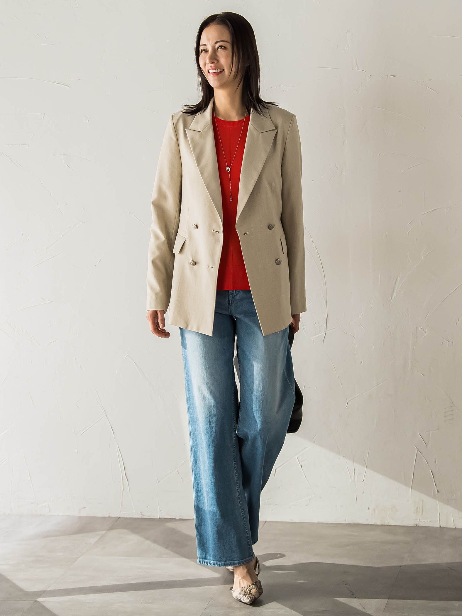 【WEB限定】ベーシックウールクルーネックニット≪洗える≫
