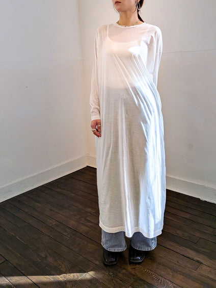 《予約販売》sheer long dress 　【日本製】