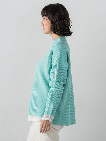 ヘリンボーンニット