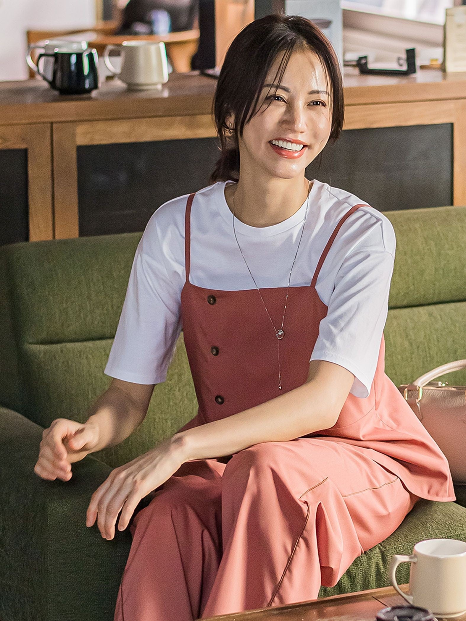 アシメラップキャミブラウス≪セットアップ対応/洗濯機で洗える≫