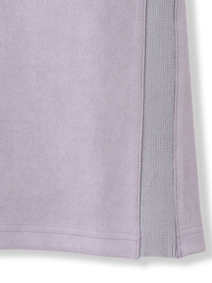 【新色追加】スウェード調×ニットスカートセットアップ≪手洗い可能≫