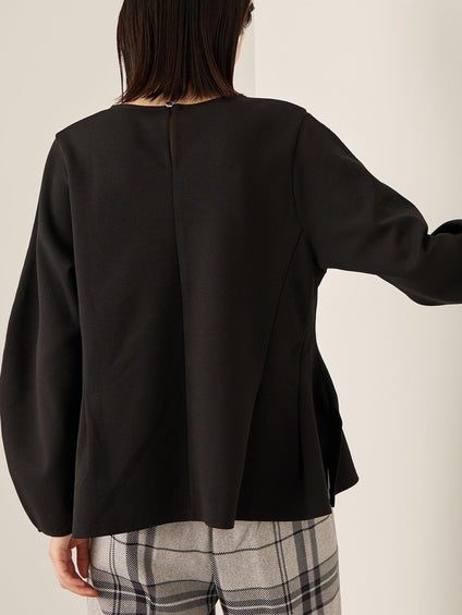 カットジョーゼットウエストタックブラウス≪手洗い可能≫