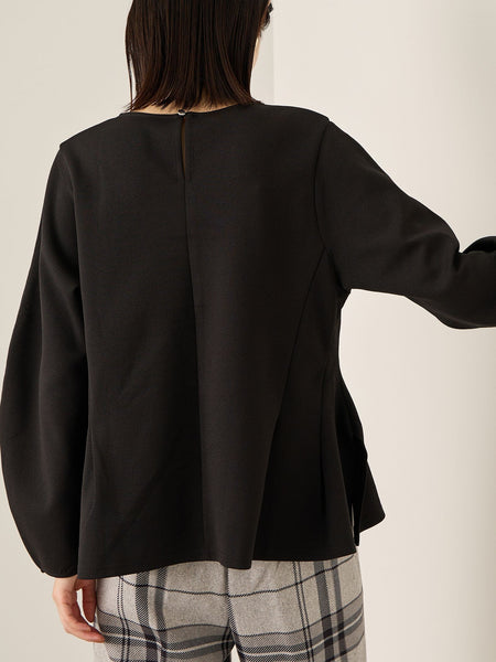 カットジョーゼットウエストタックブラウス≪手洗い可能≫