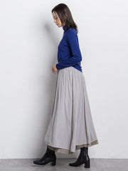 【WEB限定】吸湿発熱スムースストレッチタートルカットソー