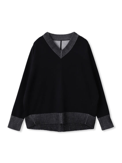 今日の気分で着回せるリバーシブルニット≪手洗い可能≫