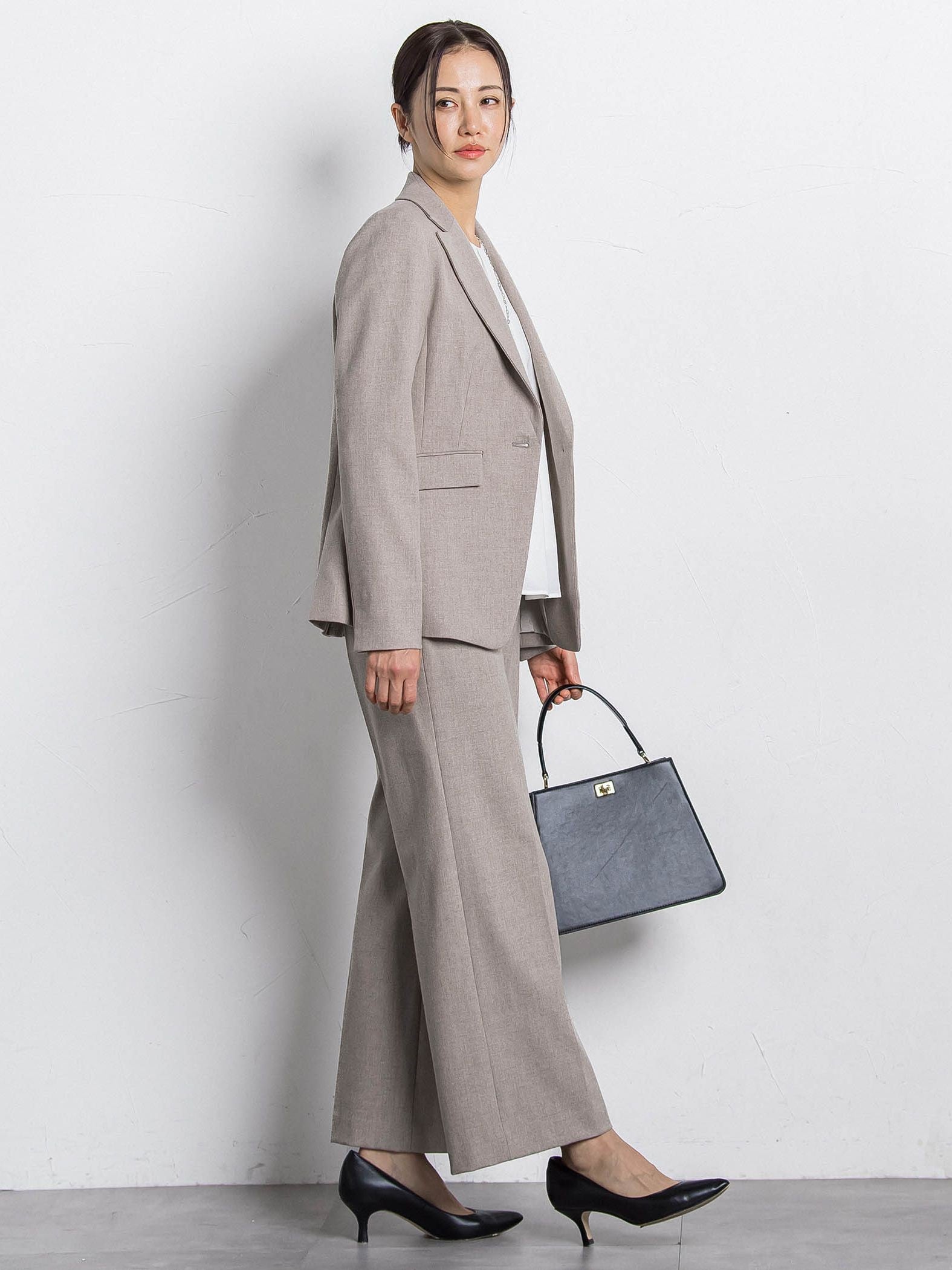 両面起毛テーラードジャケット≪洗える/セットアップ対応≫