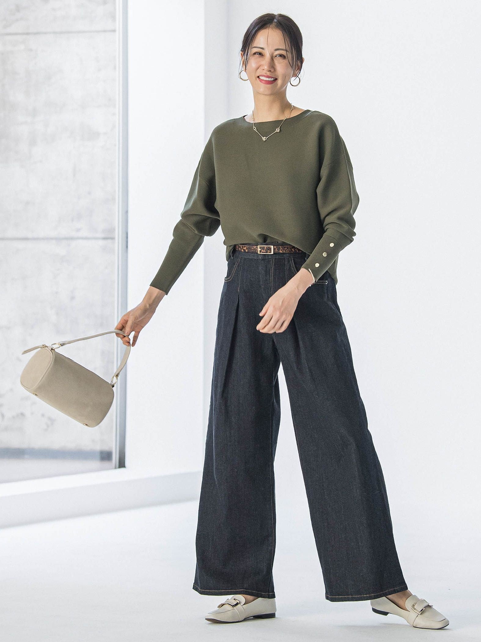 【WEB限定】ソデボタンガーターニット≪11号あり/洗える≫