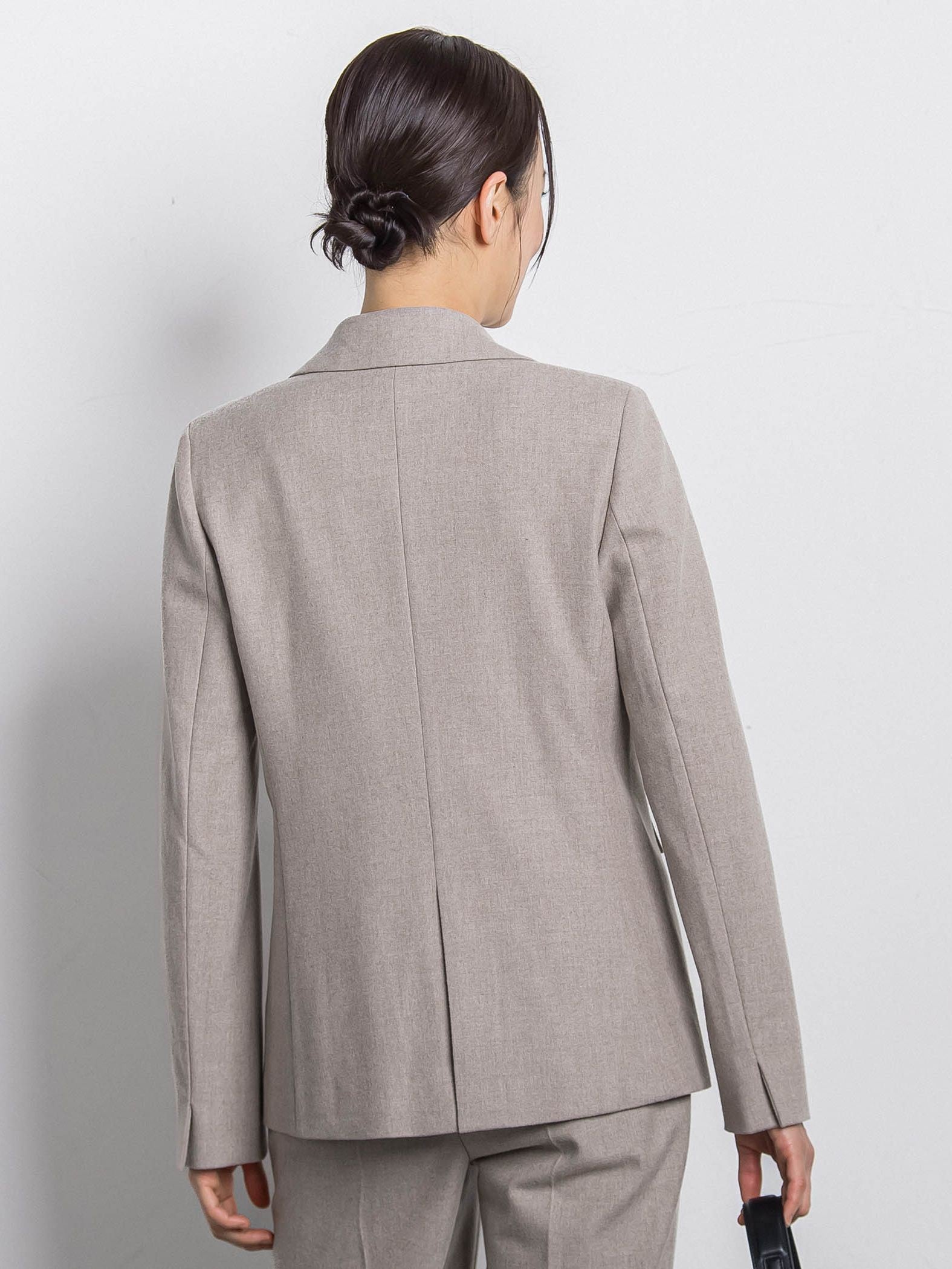 両面起毛テーラードジャケット≪洗える/セットアップ対応≫