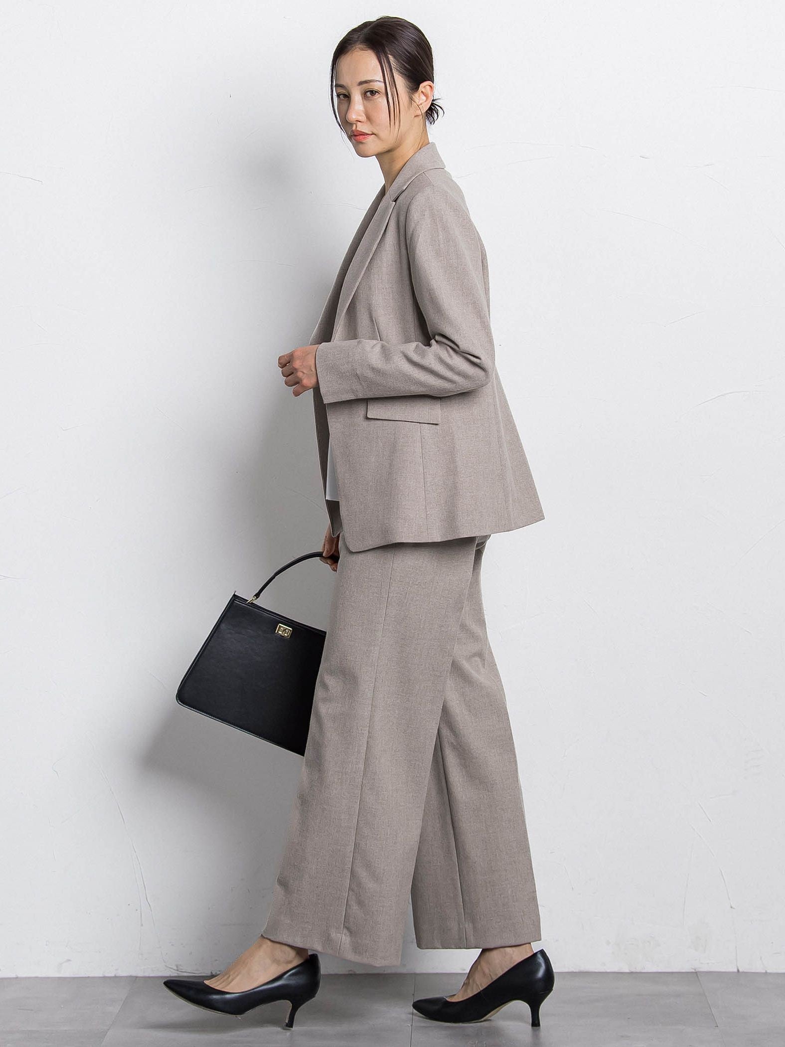 両面起毛テーラードジャケット≪洗える/セットアップ対応≫