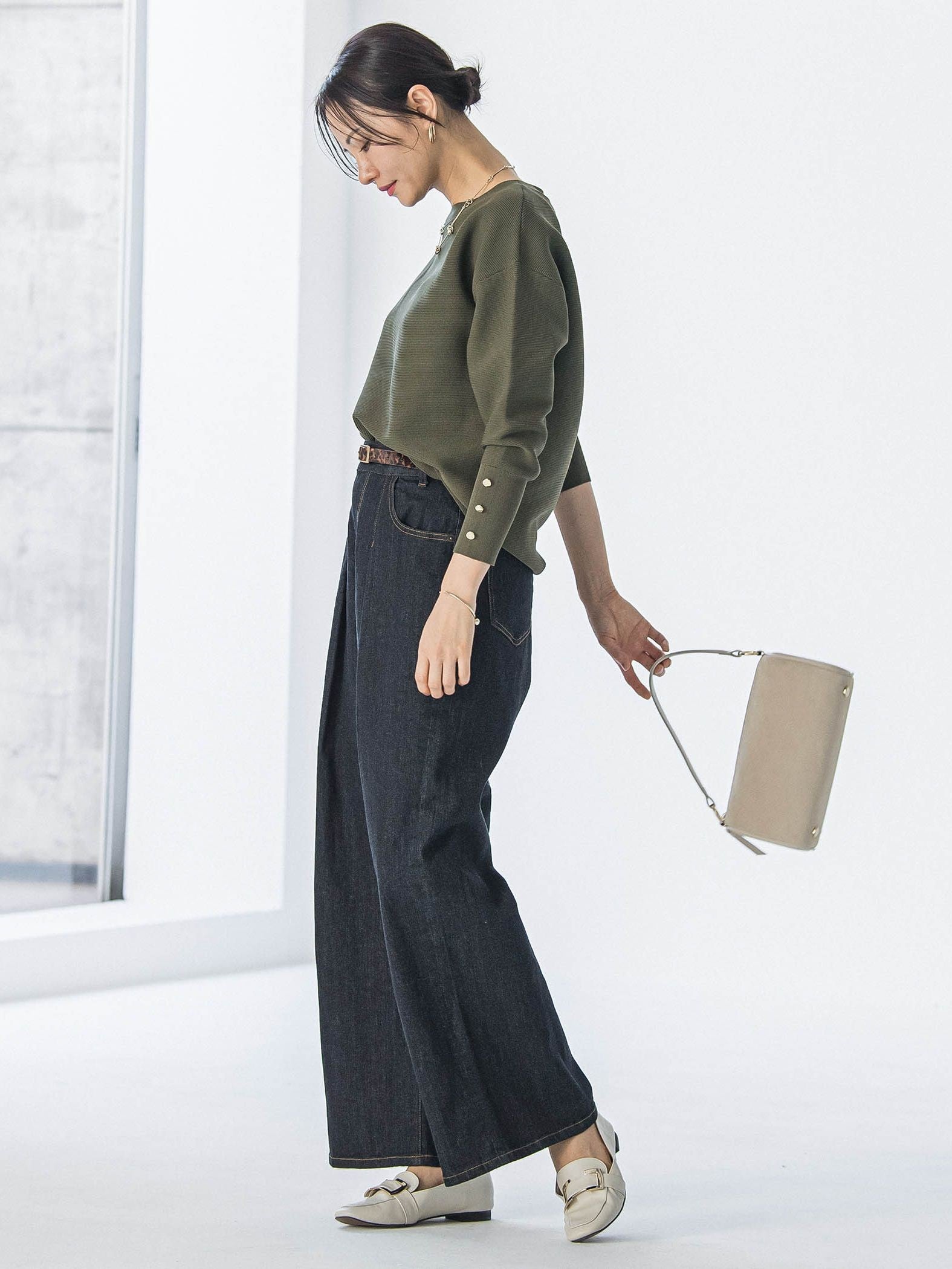 【WEB限定】ソデボタンガーターニット≪11号あり/洗える≫