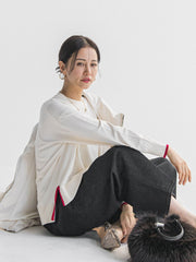 【WEB限定】カラー配色ニット≪洗える≫