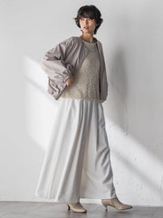 ファンシーヤーンボートネックニットプルオーバー≪手洗い可能≫