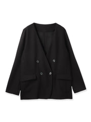 グリッディメッシュノーカラージャケット