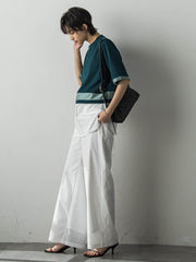 シアーレイヤードコンビプルオーバー≪洗濯機で洗える≫