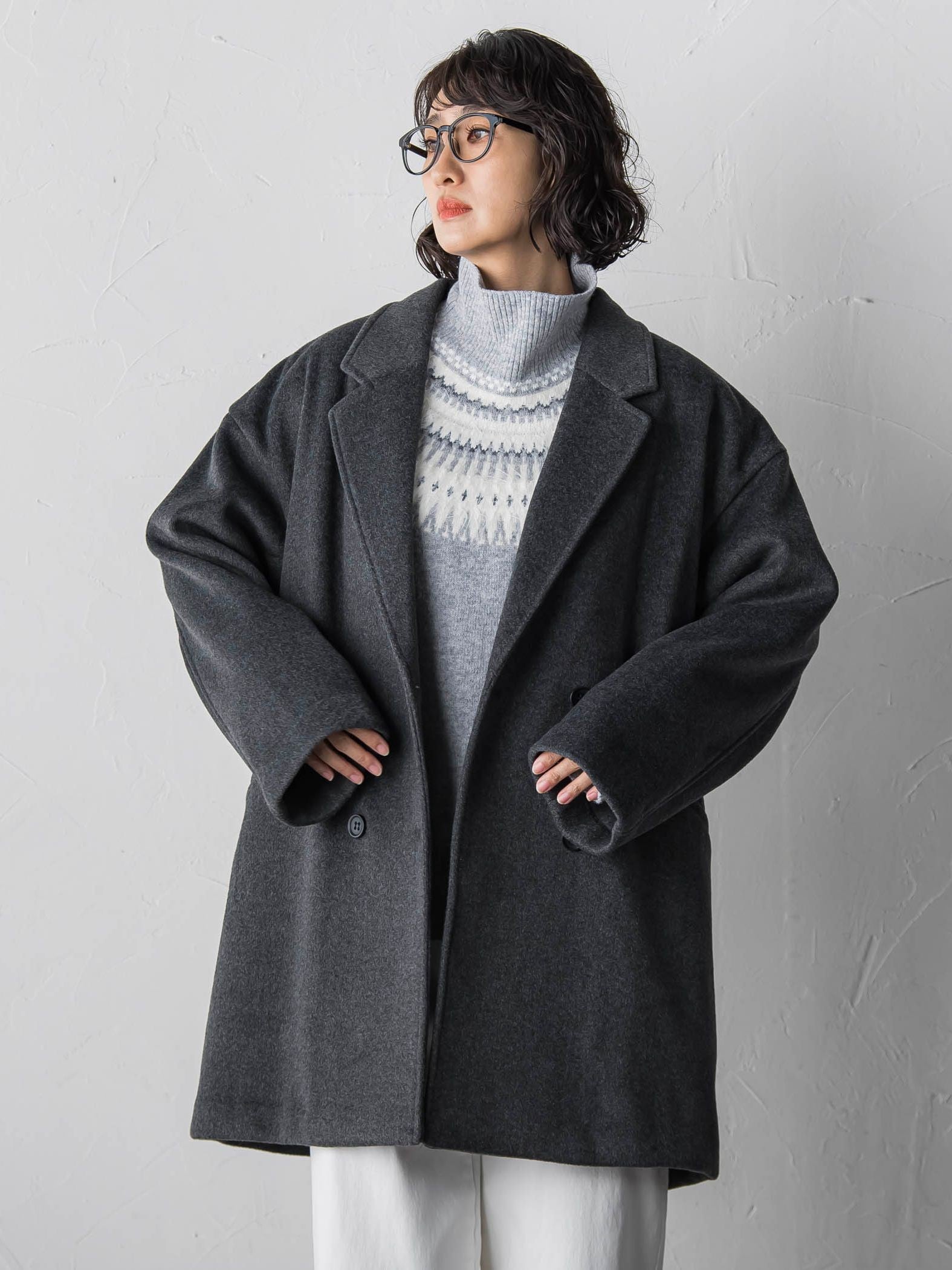 【biyori】ニットビーバーコート