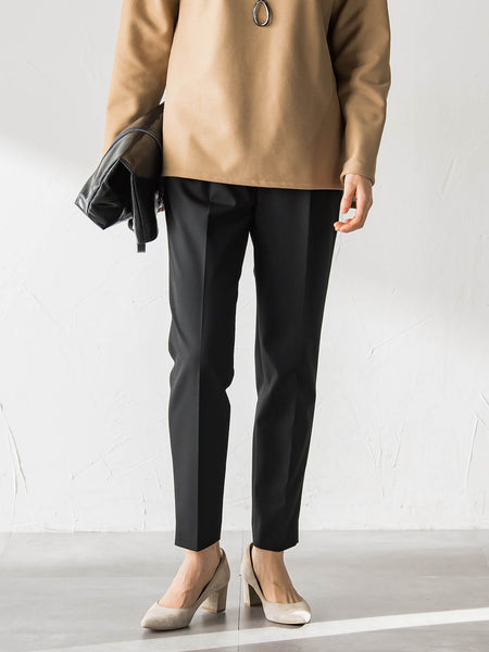 【WEB限定】美シルエット裏起毛ストレッチパンツ≪13号あり/毛玉防止≫