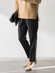 【WEB限定】美シルエット裏起毛ストレッチパンツ≪13号あり/毛玉防止≫