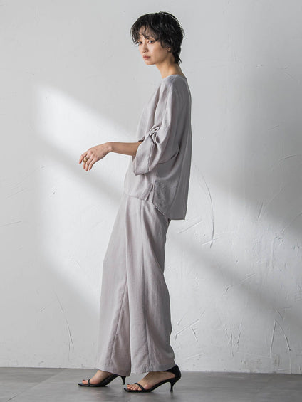 【一瞬で楽とキレイを叶える】タンブラーブッチャーロールアップブラウス≪セットアップ対応≫