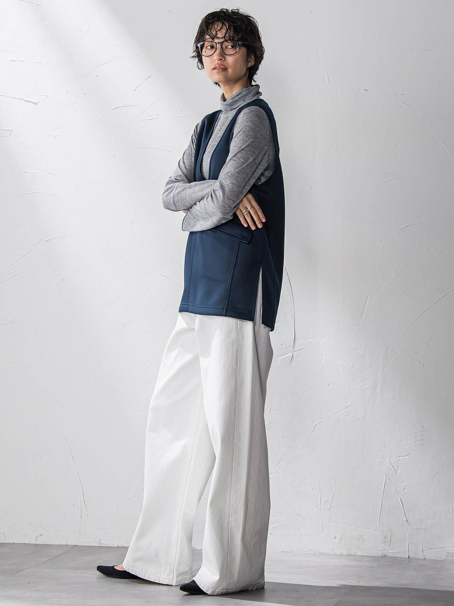 【新色追加】メランジリブタートルネックプルオーバー≪手洗い可能≫