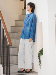 【WEB限定/+5cm丈長め】シェルタリングワイドパンツ