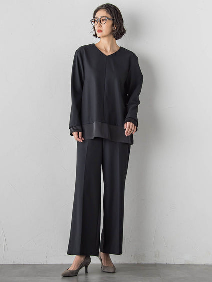 【大きいサイズ】【biyori】ピクシエスタワイドパンツ