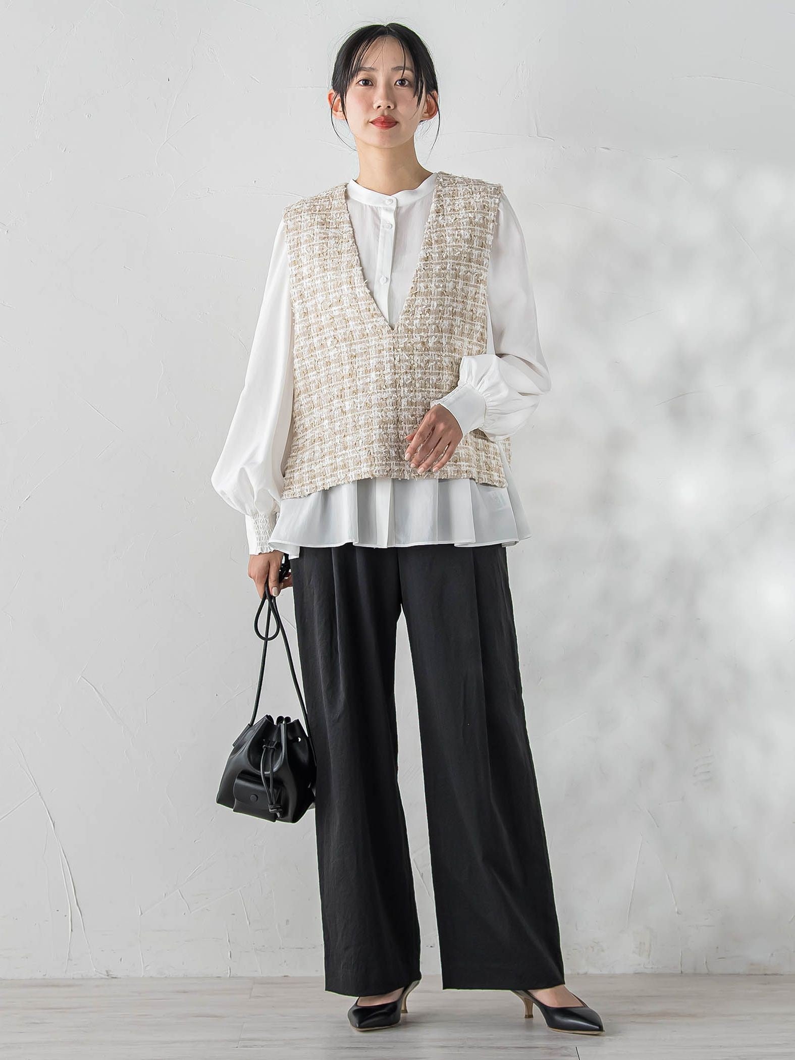 2WAYシアーペプラムシャツ